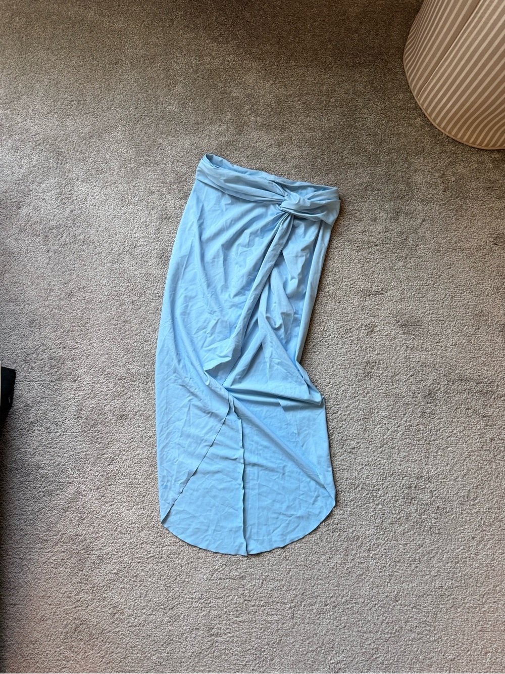 Skims Light Blue Twist Front Sarong Cover Up